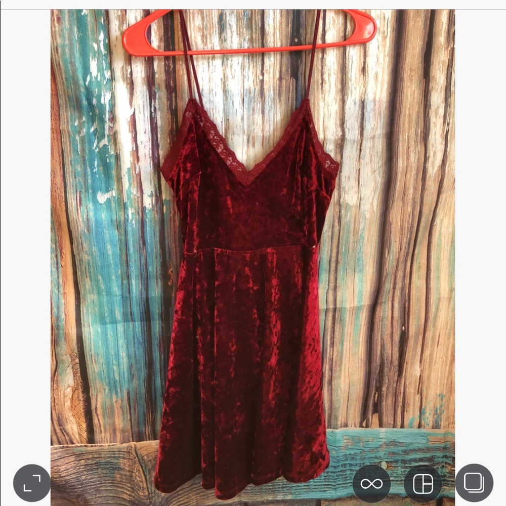 Crushed Red Velvet Dress. Perfect for New Years!